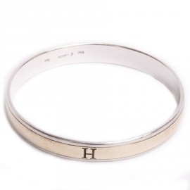HERMES in gold and silver bracelet