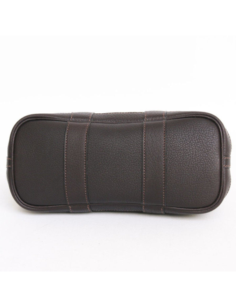 Sac "garden party" HERMES toile et cuir marron