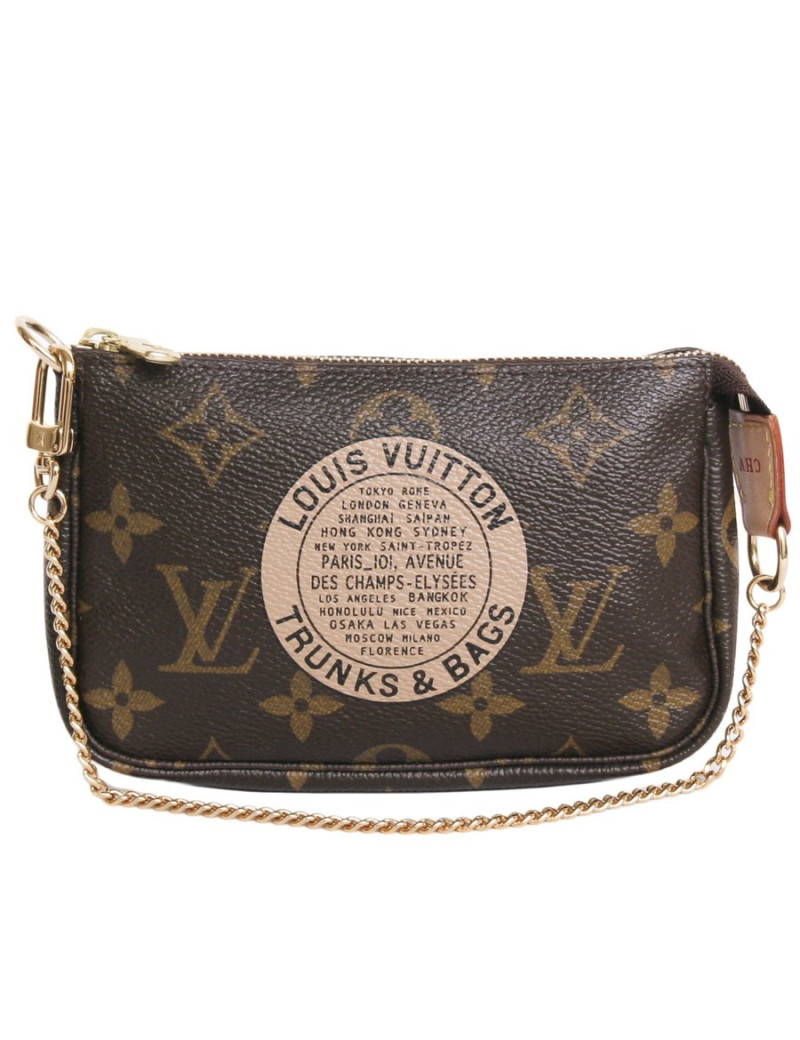 Pochette "Truncks & bags" LOUIS VUITTON collector toile enduite monogram