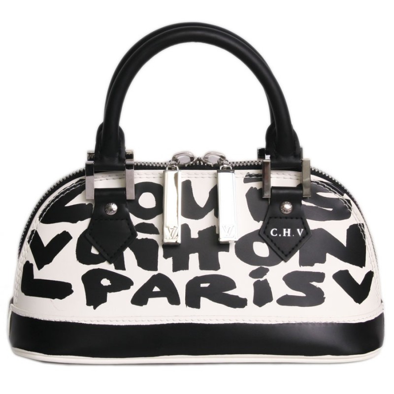 Bag Alma Graffiti LOUIS VUITTON PM glossy leather monogram graffiti  Limited Edition - VALOIS VINTAGE PARIS