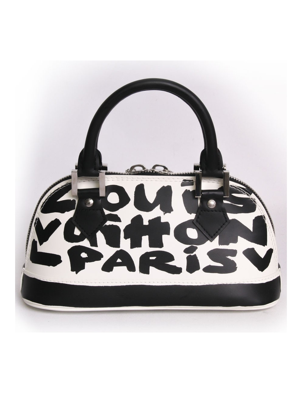 Sac "Alma Graff" LOUIS VUITTON PM cuir glacé monogram graffiti