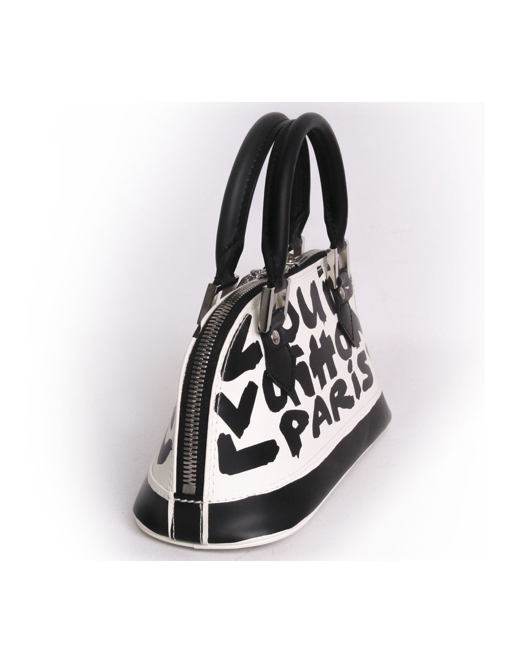 Sac "Alma Graff" LOUIS VUITTON PM cuir glacé monogram graffiti