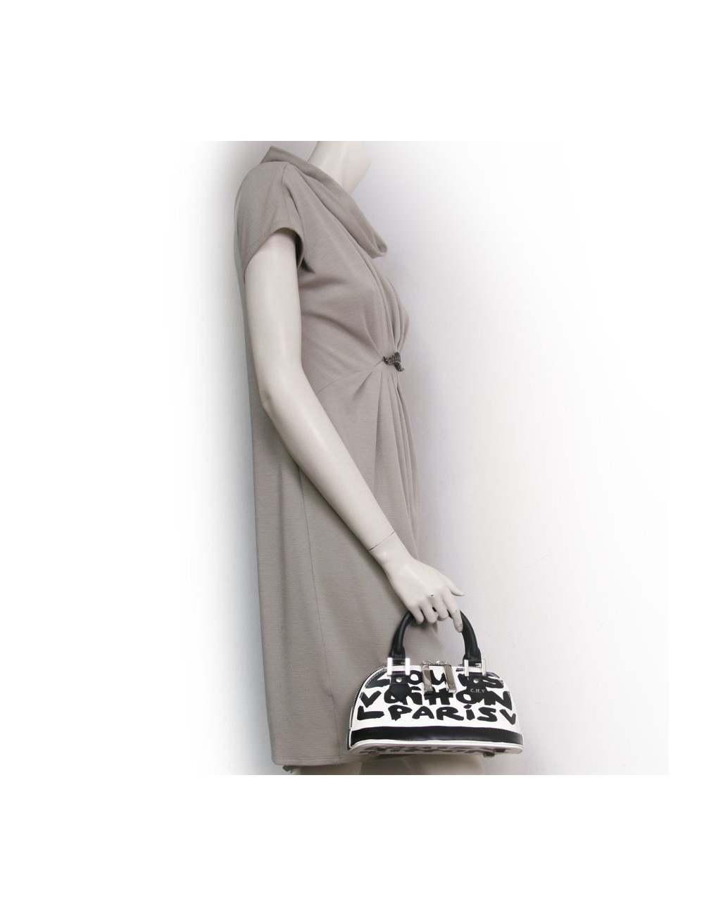 Sac "Alma Graff" LOUIS VUITTON PM cuir glacé monogram graffiti