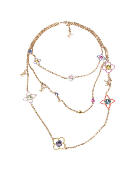 Collier LOUIS VUITTON  triple rangs métal doré