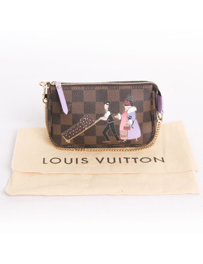 Pochette Collector LOUIS VUITTON toile enduite damier