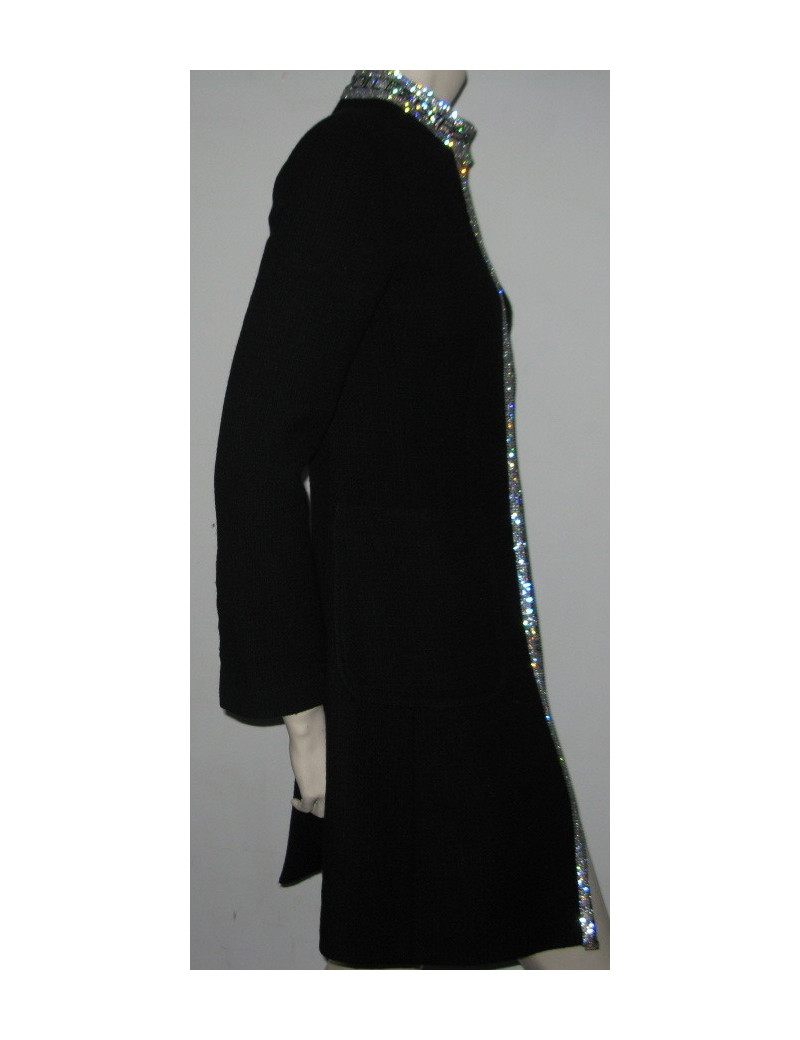 Black coat & rhinestones DOLCE GABBANA