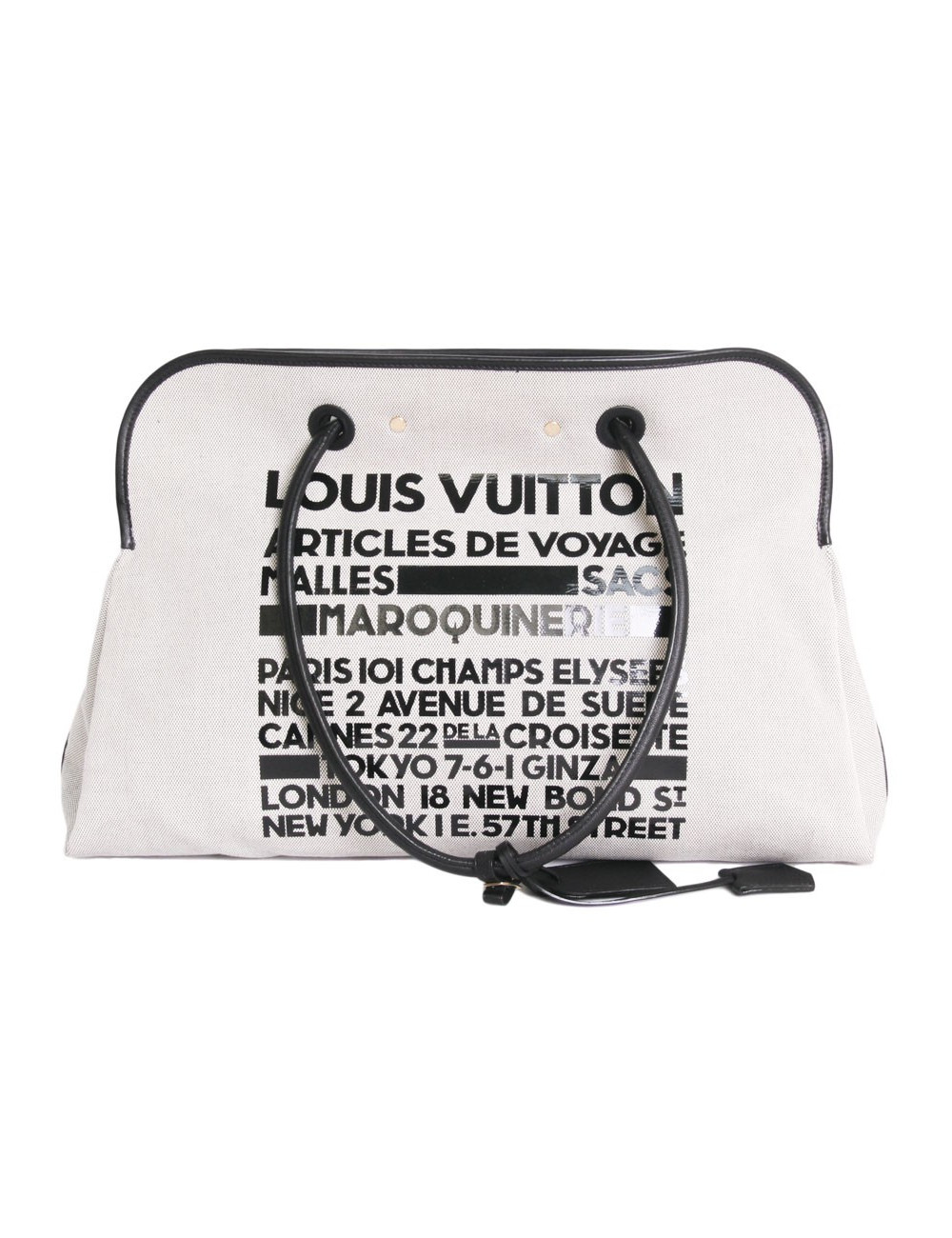 Sac "Articles de Voyages" LOUIS VUITTON toile tissée