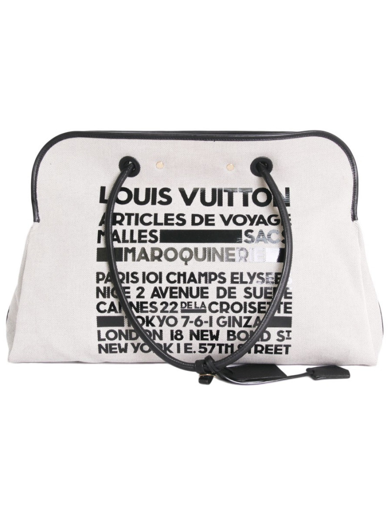 Sac "Articles de Voyages" LOUIS VUITTON toile tissée