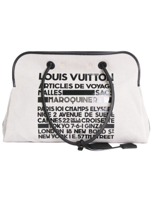 Sac "Articles de Voyages" LOUIS VUITTON toile tissée