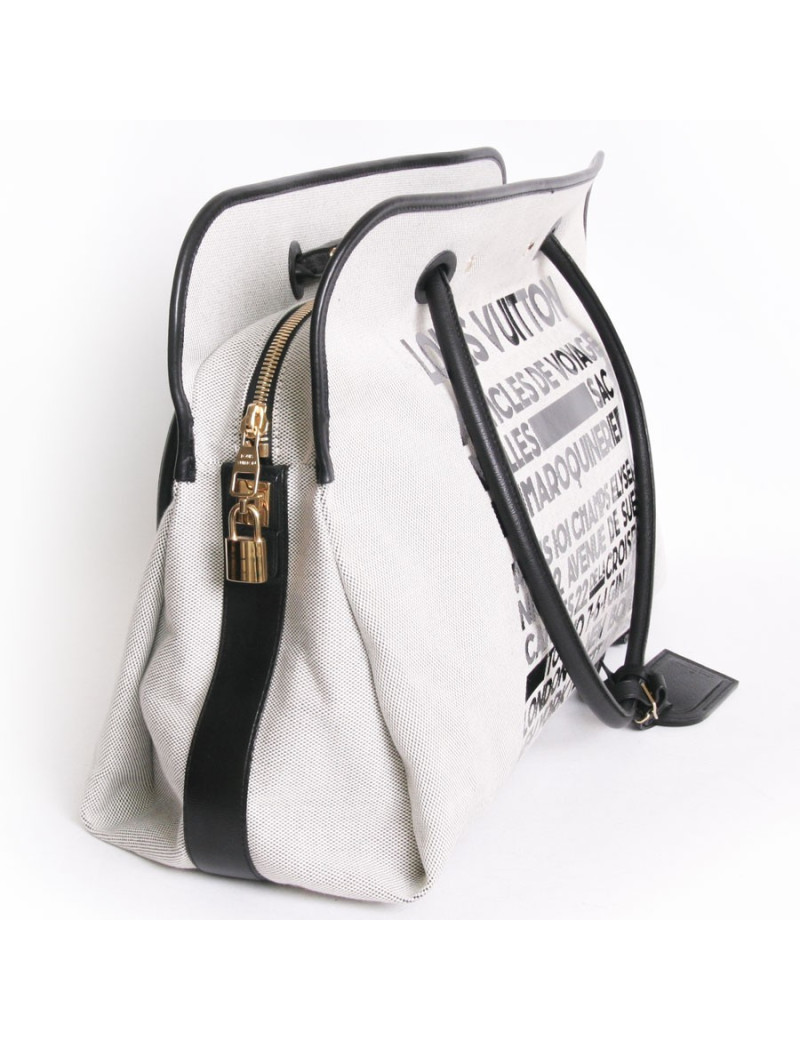 Sac "Articles de Voyages" LOUIS VUITTON toile tissée