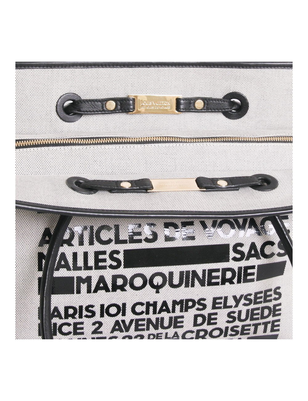 Sac "Articles de Voyages" LOUIS VUITTON toile tissée