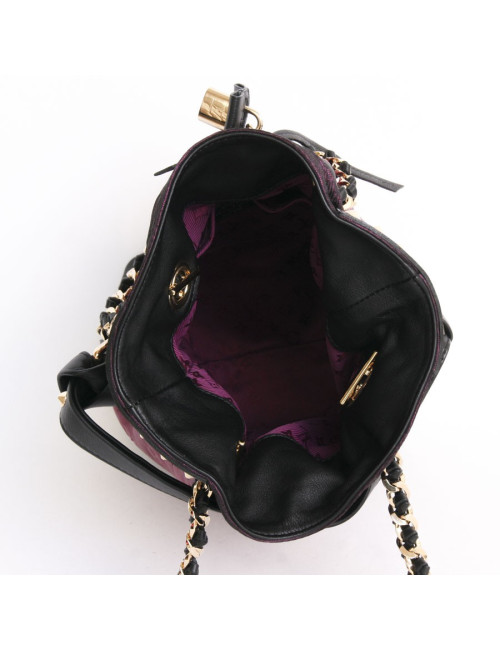 Sac "Néo Noé" LOUIS VUITTON cuir embossé monogram framboise