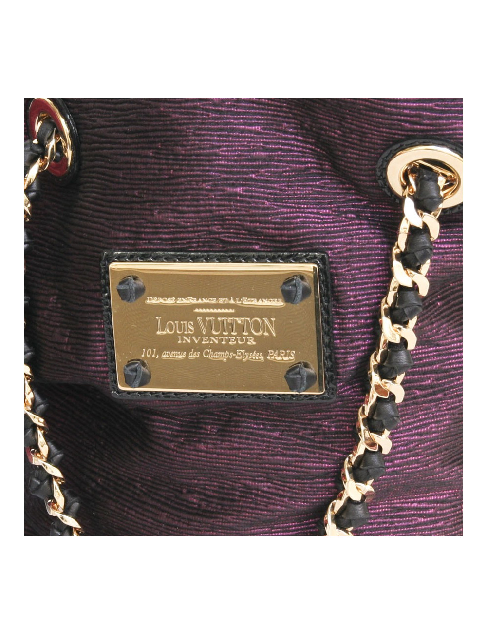 Sac "Néo Noé" LOUIS VUITTON cuir embossé monogram framboise