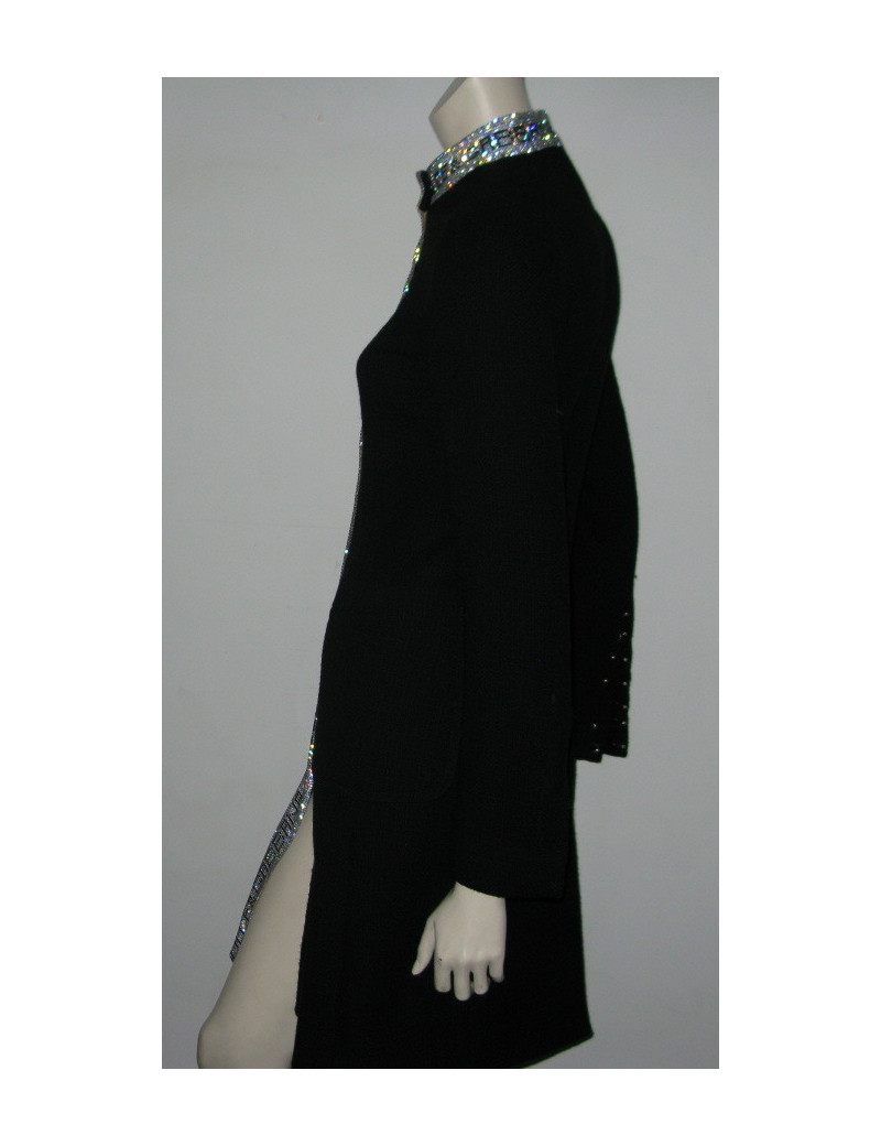 Black coat & rhinestones DOLCE GABBANA