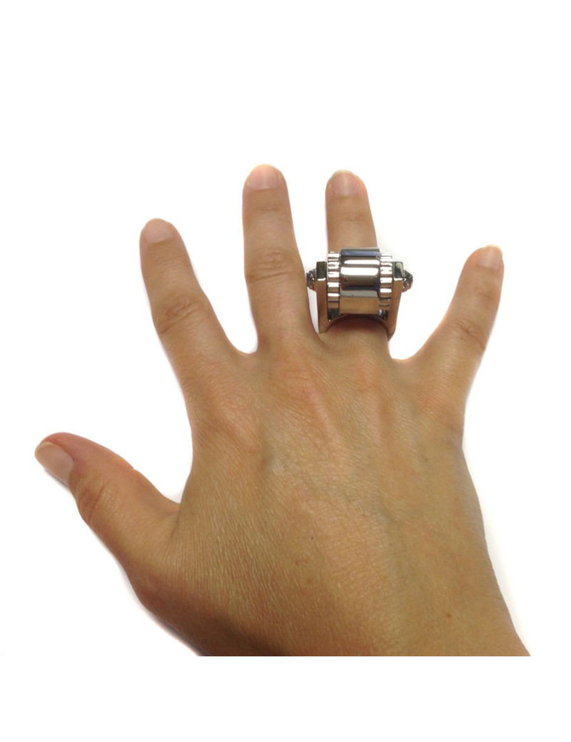 Bague BALENCIAGA t 51 métal palladium