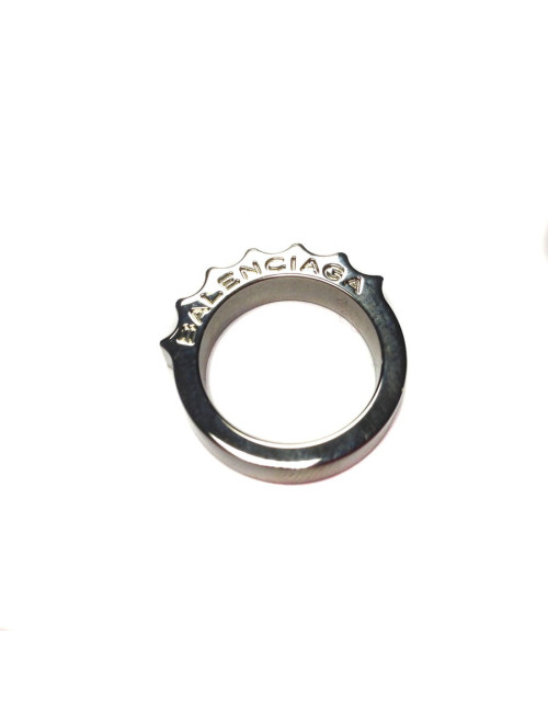 Bague BALENCIAGA T54 anneau dentelé 