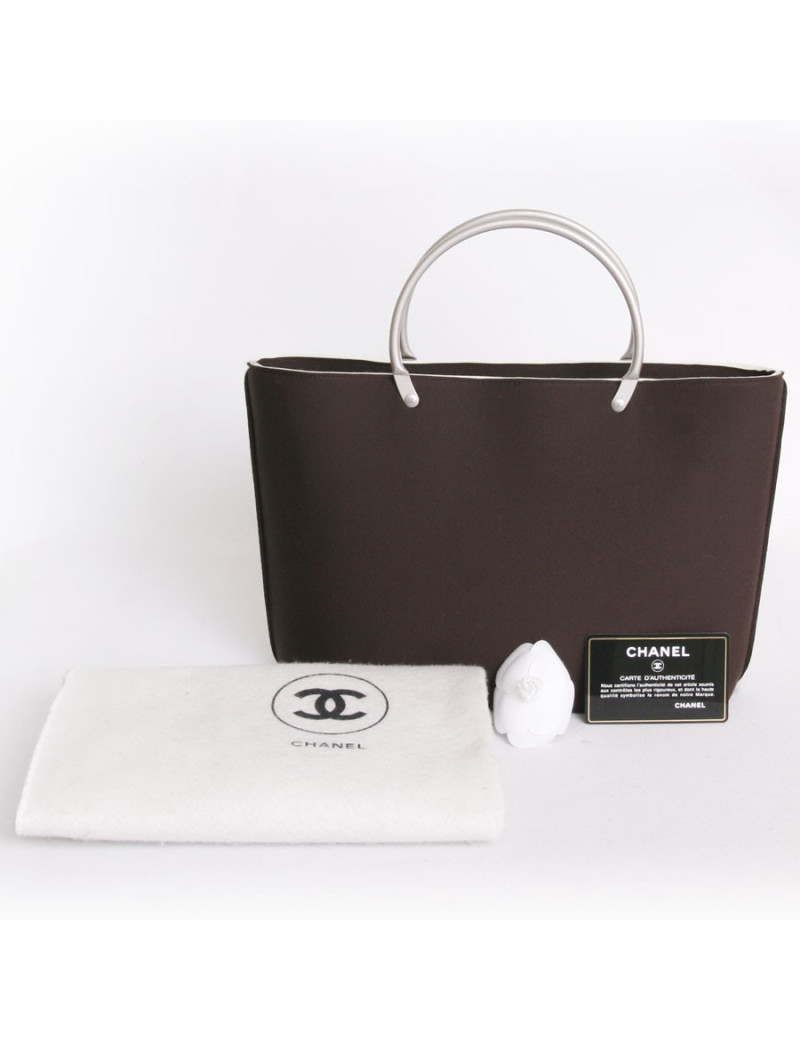 Sac CHANEL en lurex marron