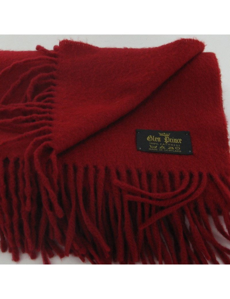 GLEN PRINCE red cashmere scarf