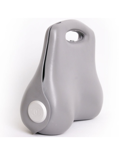 Sac CHANEL collector "Première  2005"  en cuir gris