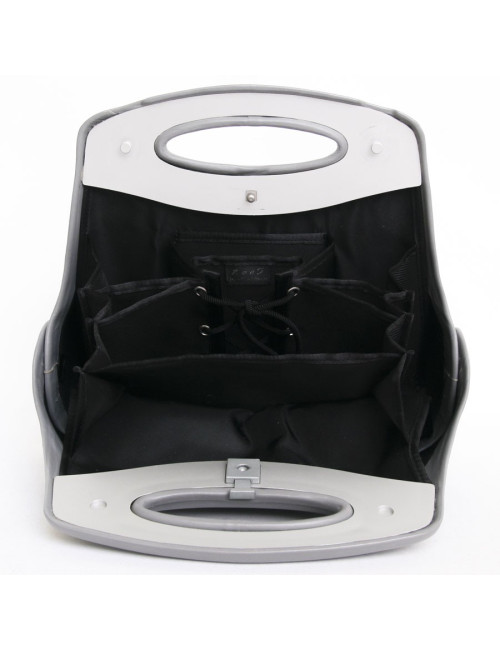 Sac CHANEL collector "Première  2005"  en cuir gris