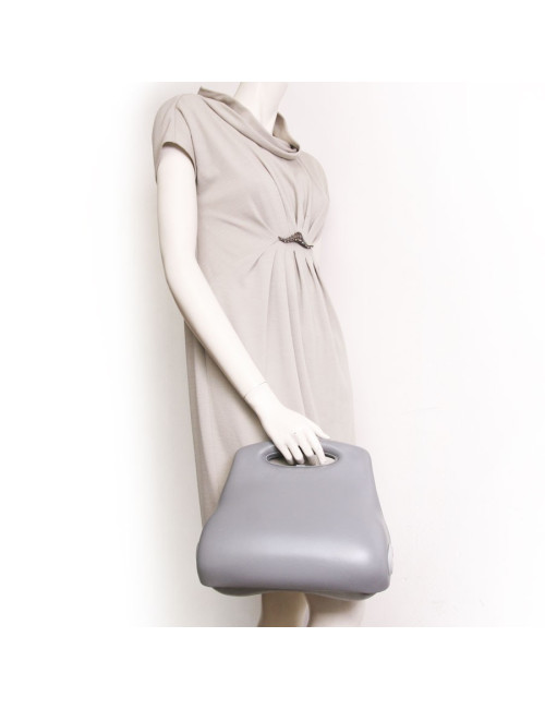 Sac CHANEL collector "Première  2005"  en cuir gris