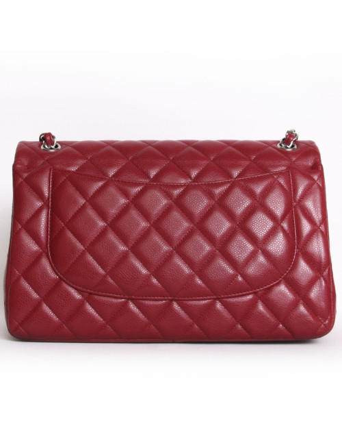 Sac Jumbo CHANEL cuir caviar rouge