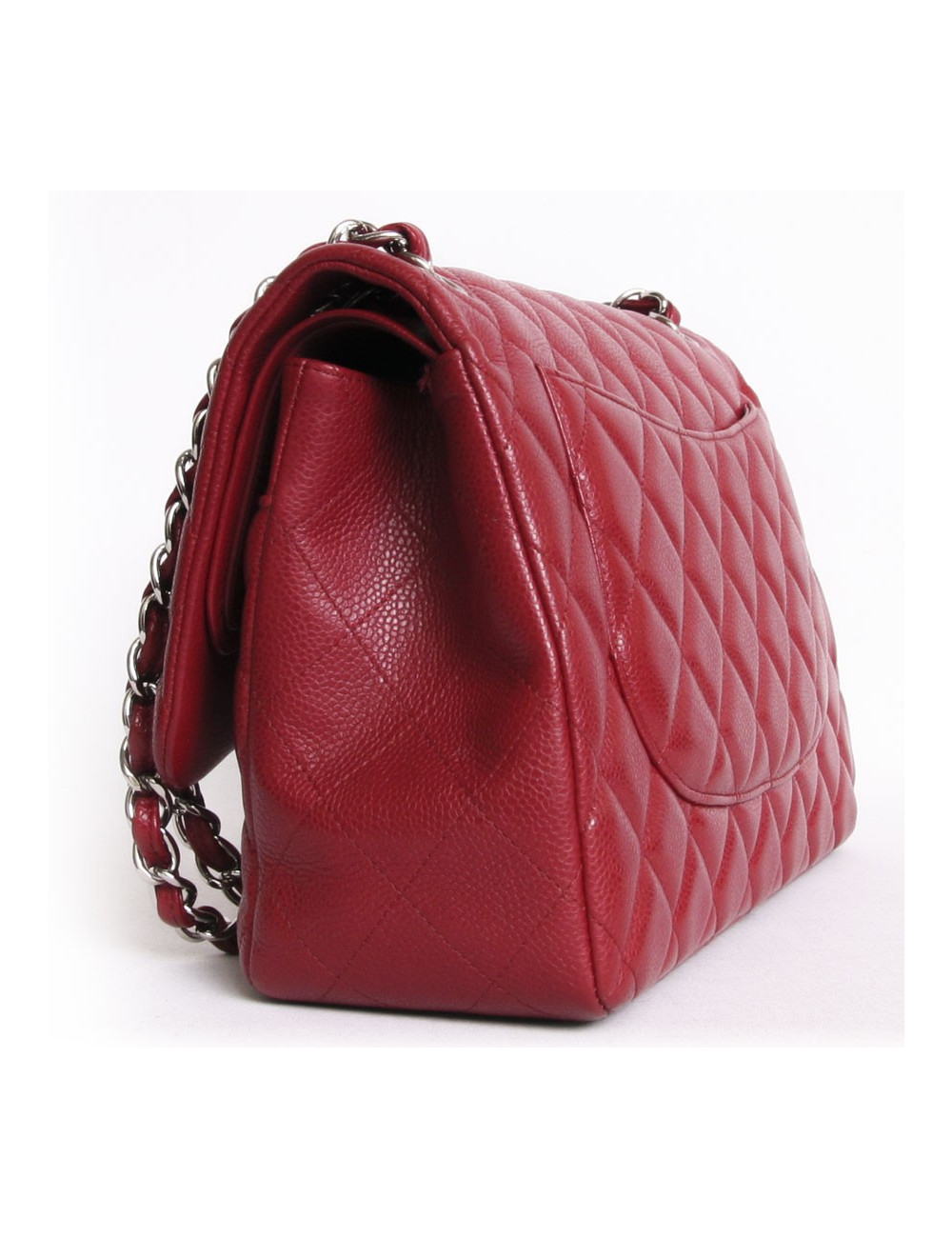 Sac Jumbo CHANEL cuir caviar rouge