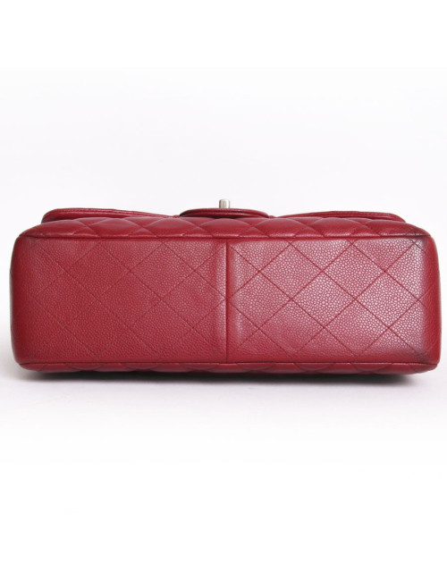 Sac Jumbo CHANEL cuir caviar rouge