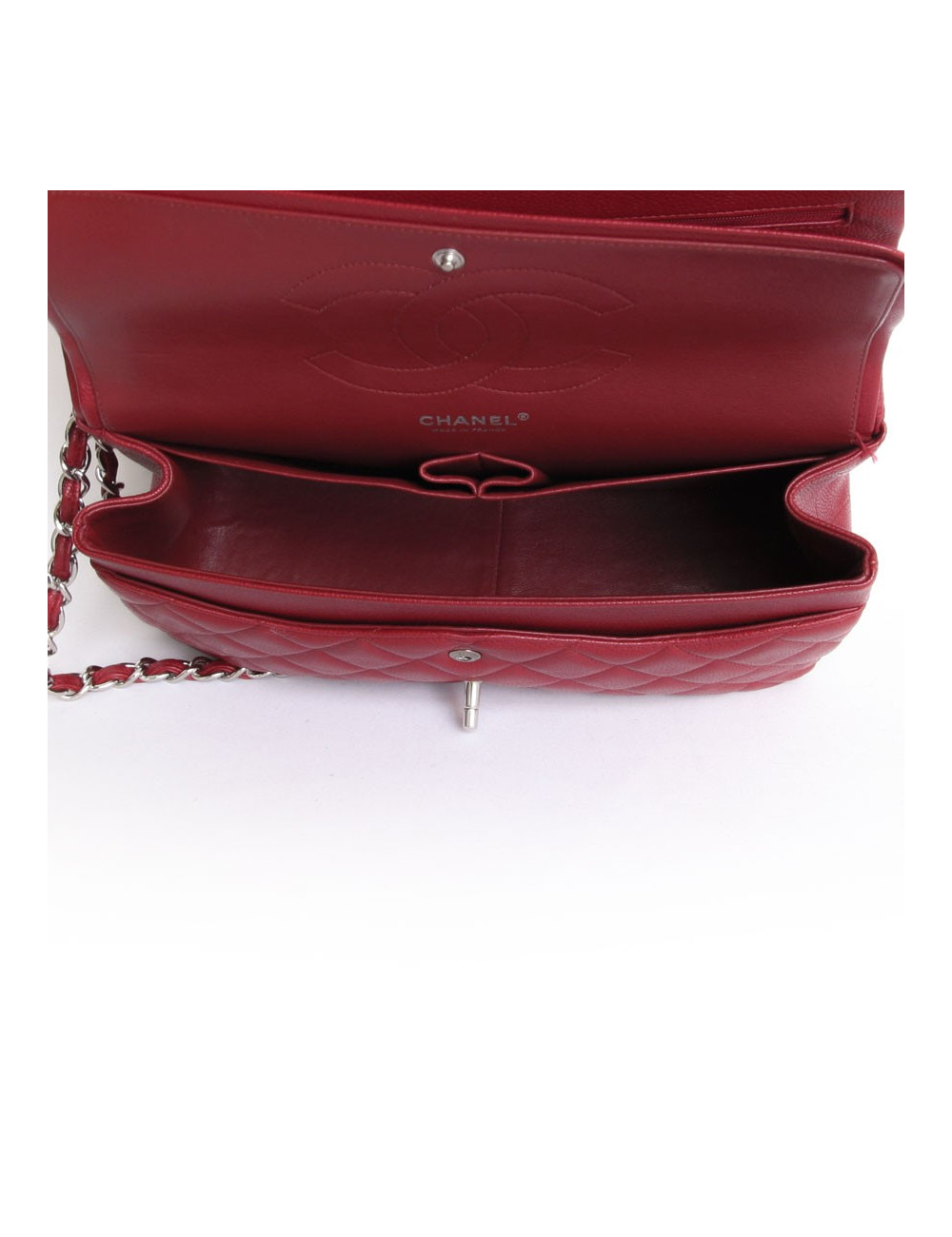 Sac Jumbo CHANEL cuir caviar rouge