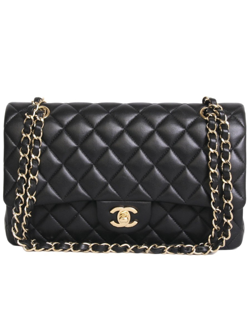 sac Timeless CHANEL cuir d'agneau lisse matelassé 
