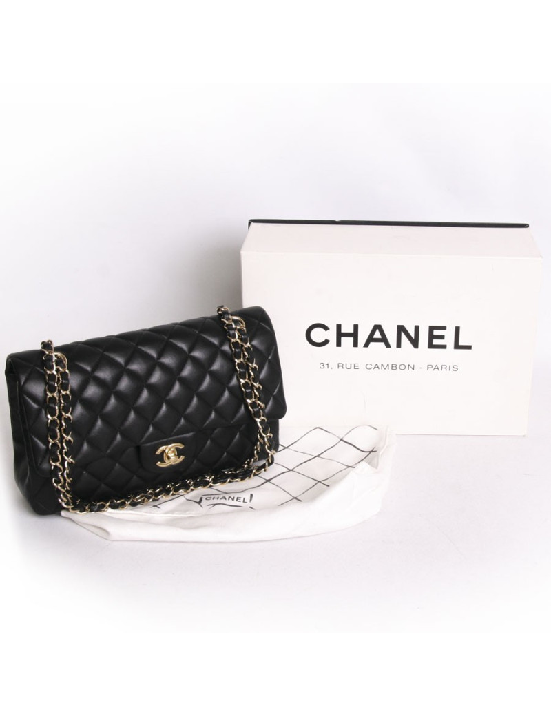 sac Timeless CHANEL cuir d'agneau lisse matelassé 