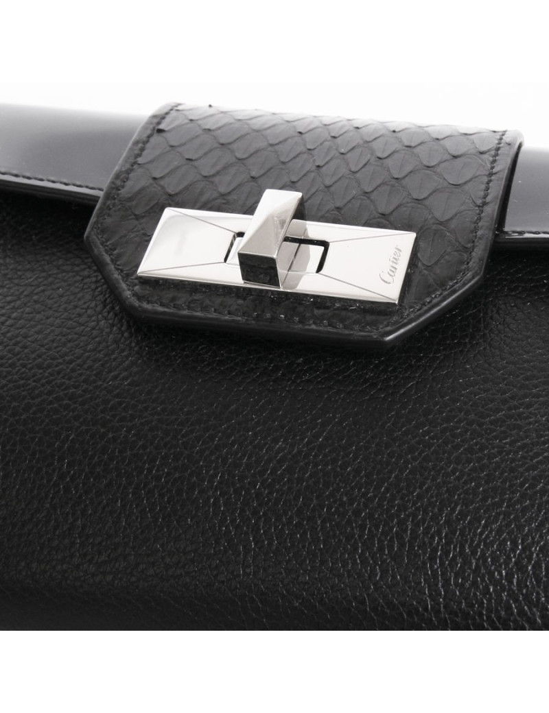 Portefeuille CARTIER en cuir et serpent