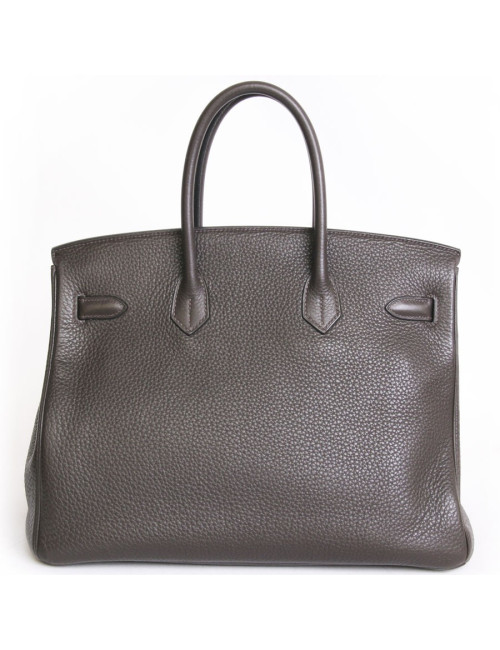 Birkin 35 HERMES taurillon clemence Brown