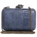 Bag pouch HOUSE OF HARLOW 1960 leather way blue oil snake