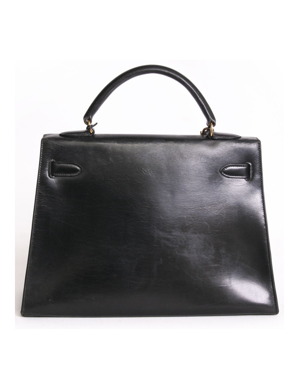 Sac Kelly 32 HERMES cuir box noir