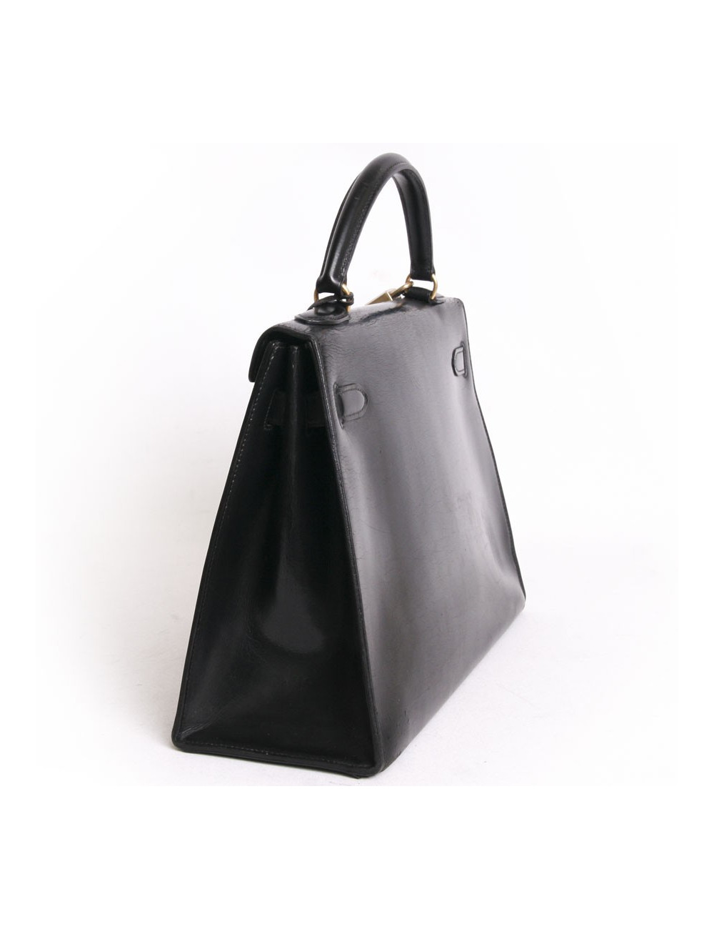Sac Kelly 32 HERMES cuir box noir