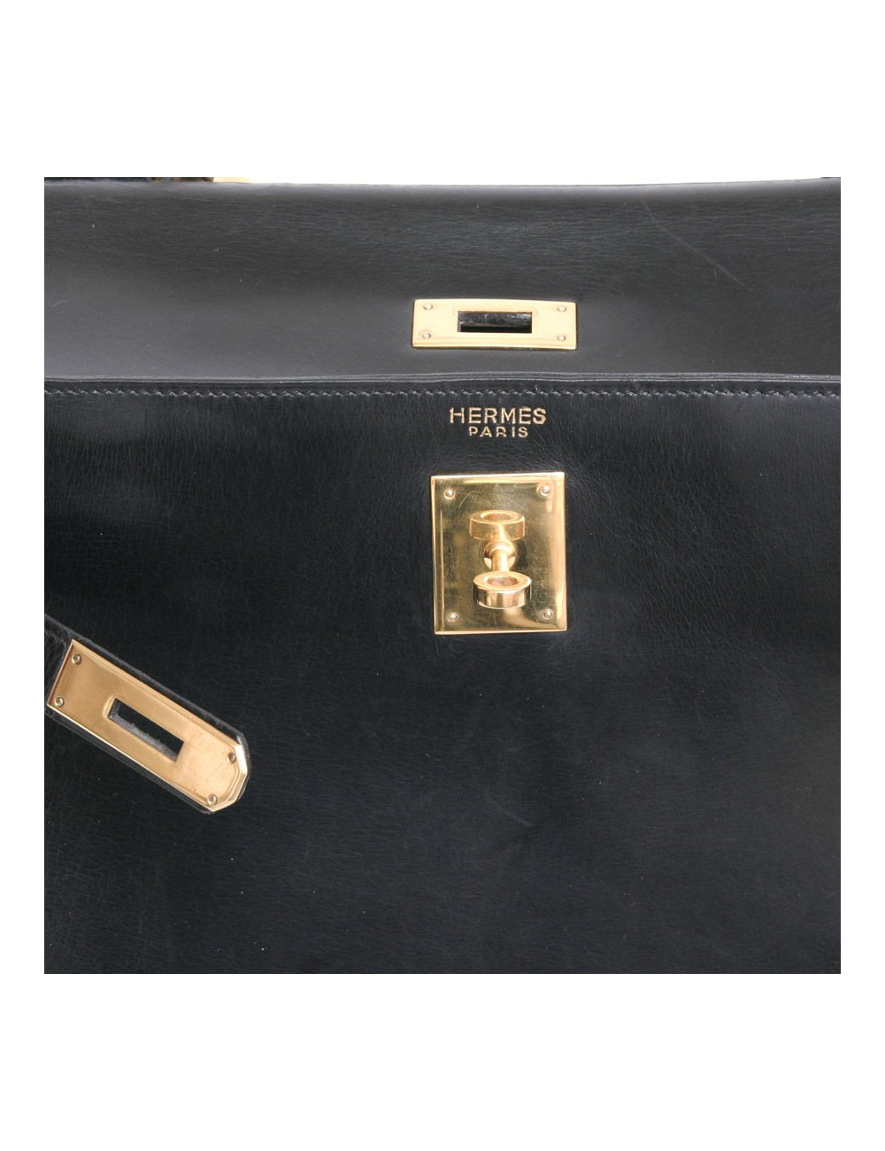 SADDLER 32 leather black bites box SADDLER HERMÈS Kelly bag