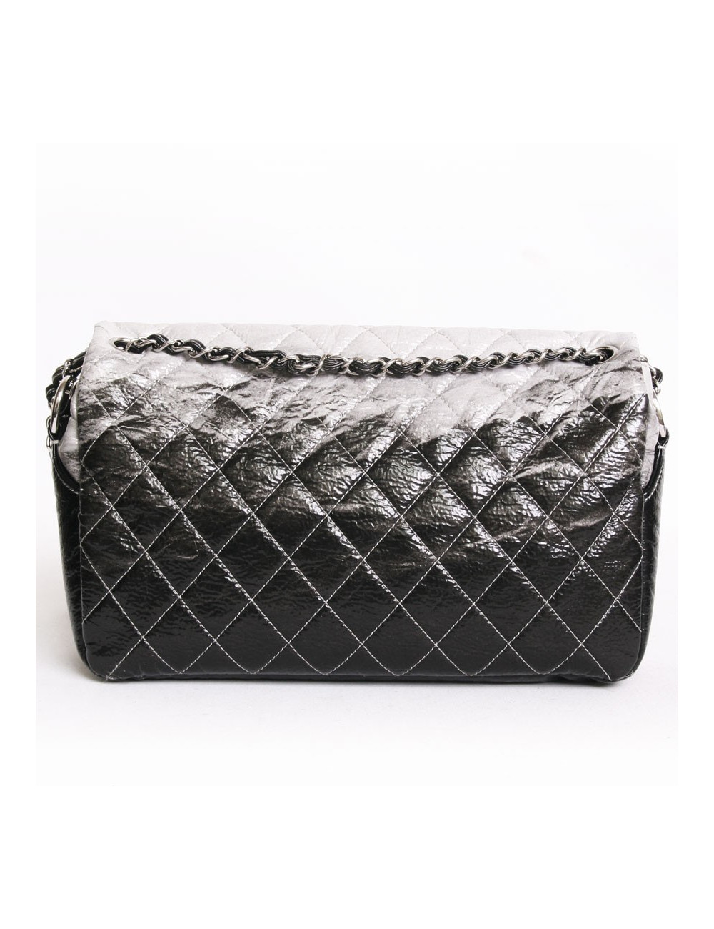 sac CHANEL venis brillant gris et noir