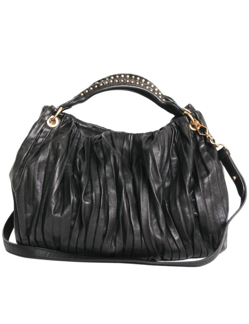 Sac  besace  MIU MIU cuir noir