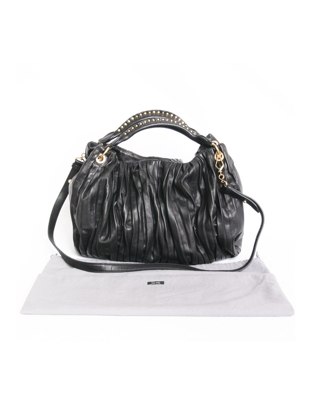 Sac  besace  MIU MIU cuir noir