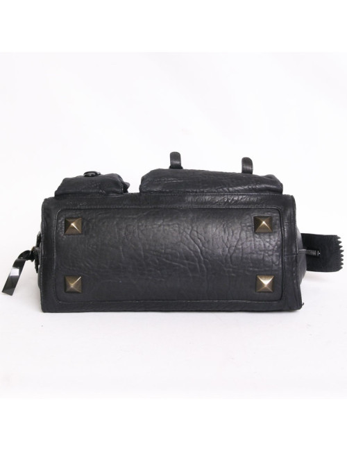 Sac CHLOE bicolore en cuir de vachette noir et bleu