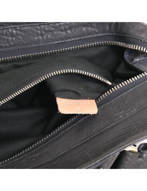 Sac CHLOE bicolore en cuir de vachette noir et bleu