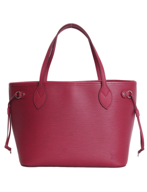 Sac "Never full" avec sa pochette LOUIS VUITTON cuir épi fuchsia
