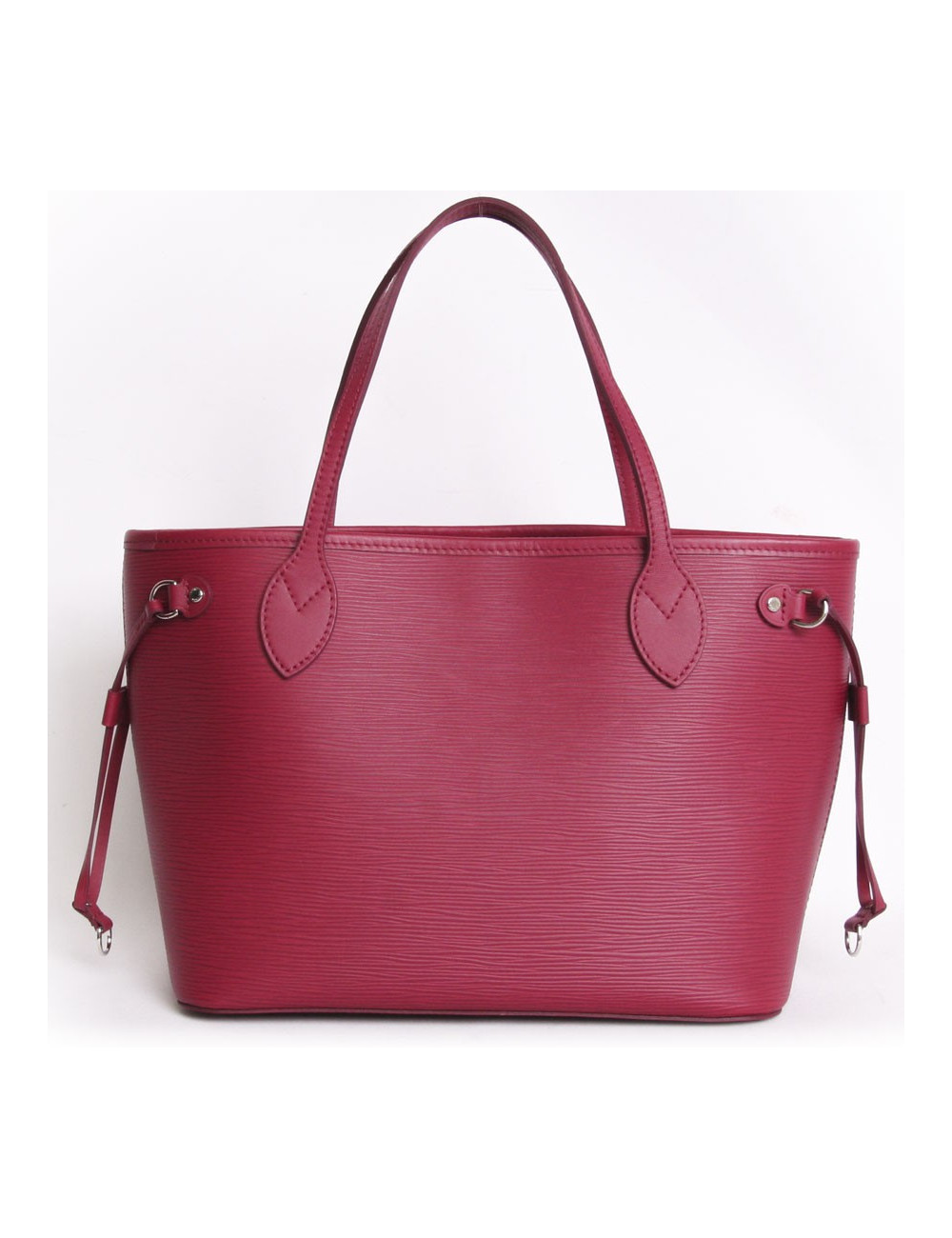 "Neverfull" bag with its LOUIS VUITTON epi fuchsia leather pouch
