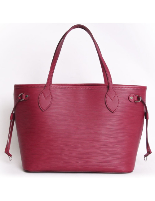 Sac "Never full" avec sa pochette LOUIS VUITTON cuir épi fuchsia