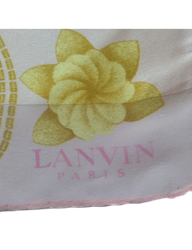 Foulard LANVIN en soie rose