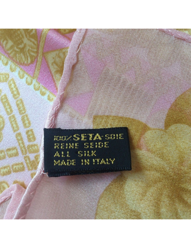 Foulard LANVIN en soie rose