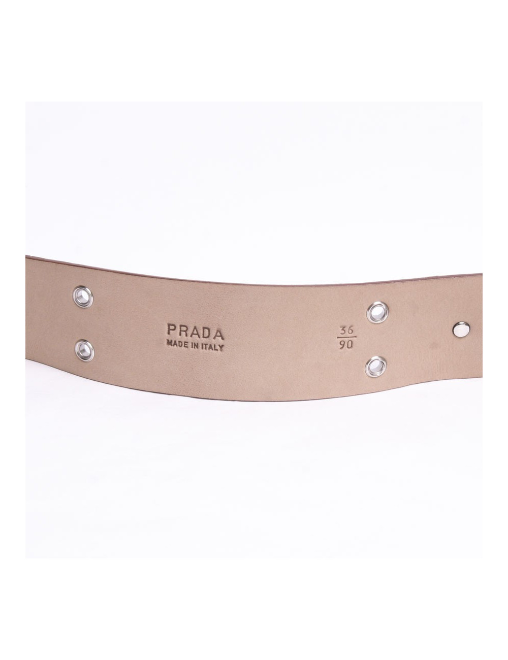 Ceinture PRADA  T 90 cuir turquoise, crocodile et lézard