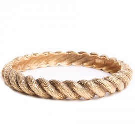 CHANEL couture aged gold twisted metal bracelet