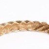 Bracelet couture CHANEL en métal torsadé doré vieilli 